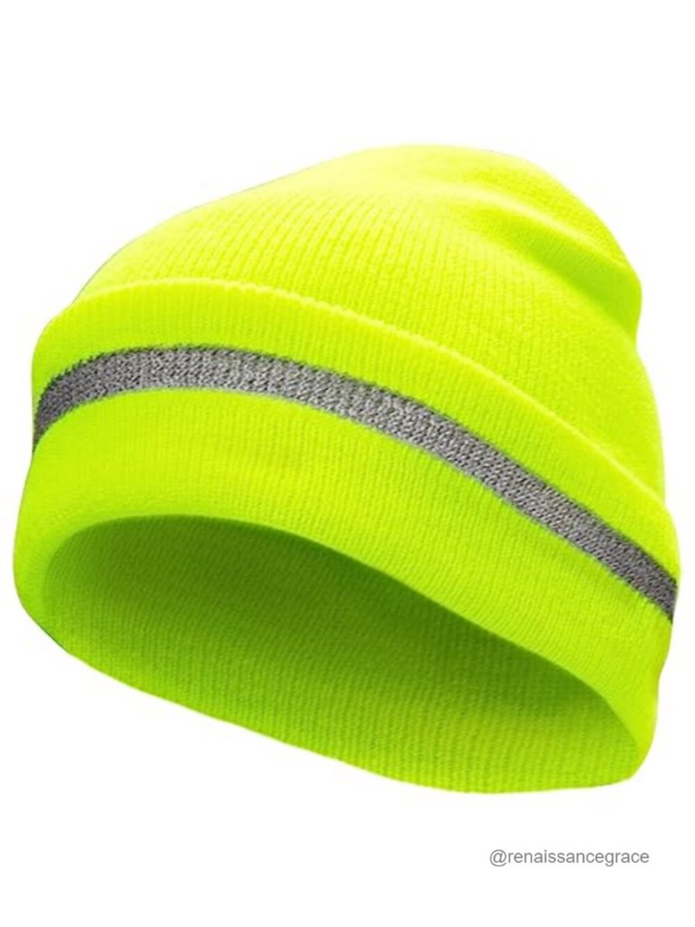 High Visibility Reflective Beanie Knit Hat for Outdoor Sports and Work
